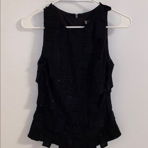 JS Boutique Beaded Sleeveless Blouse Size Small